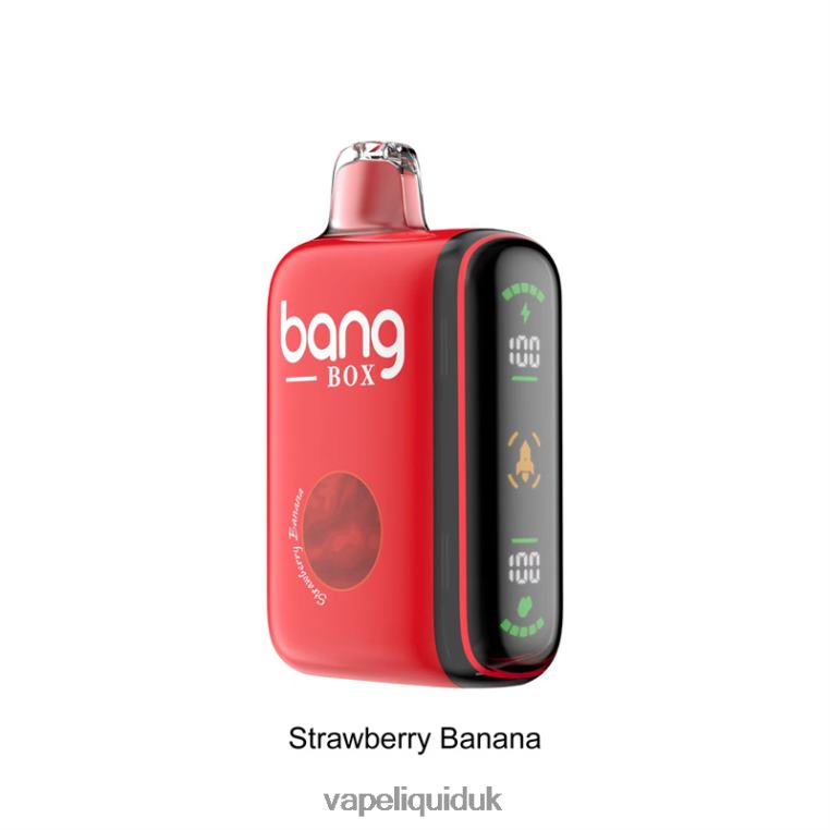 Vape UK - Bang Box 9000-18000 Puffs Intelligent Power Display Strawberry Banana RFJZP25