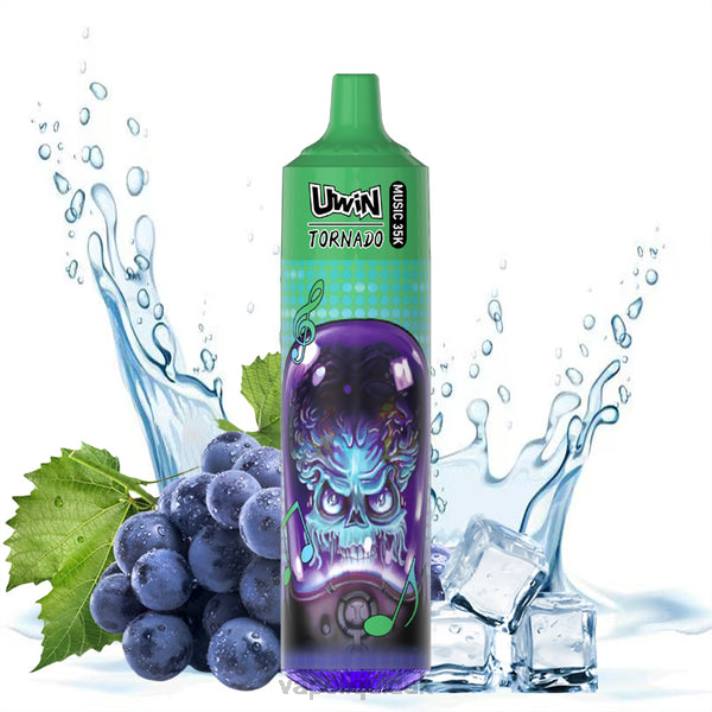 Vape UK - Grape Ice UWIN CRYSTAL 35K DISPOSABLE VAPE 2LLR17