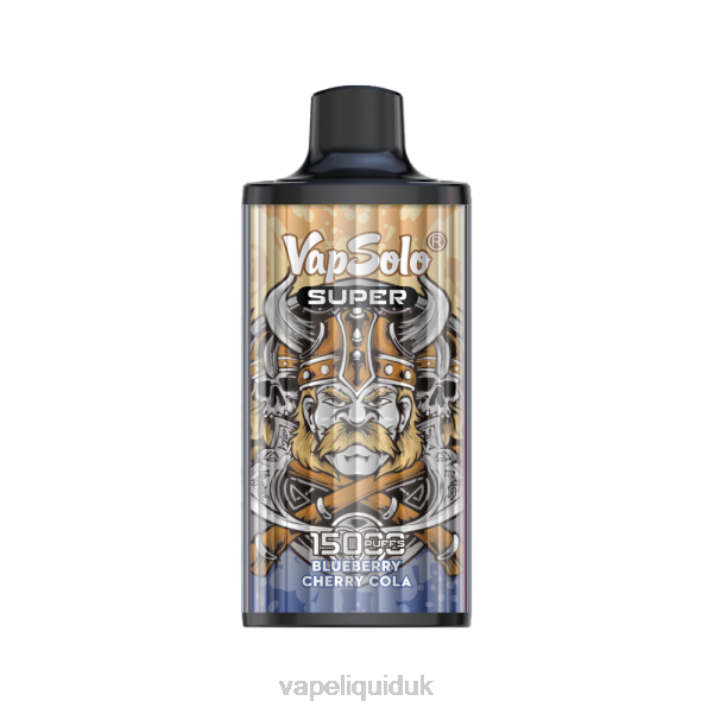 Vape UK - Vapsolo SUPER Disposable Vape Blueberry Cherry Cola LJXZ127