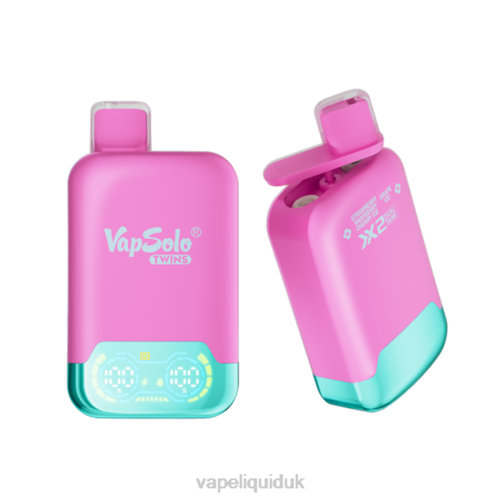 Vape UK - Vapsolo TWINS Disposable Vape Strawberry Raspberry Cherry Ice & Grape Ice LJXZ145