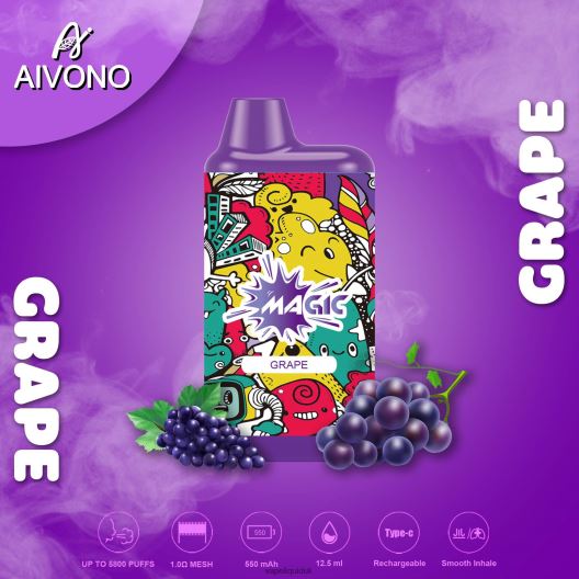 Vape Flavors UK - Aivono AIM MAGIC 5800 Mouth Box Cigarette Grape 00N8Z292