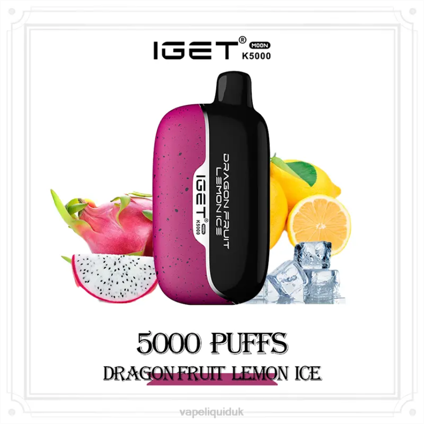 Vape Flavors UK - Dragon Fruit Lemon Ice IGET Moon K5000 F8604420