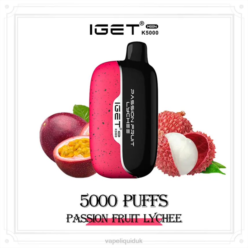 Vape Flavors UK - Passion Fruit Lychee IGET Moon K5000 F8604410