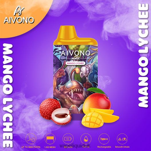Vape Liquid - Aivono AIM MAGIC 5800 Mouth Box Cigarette Mango Lychee 00N8Z298