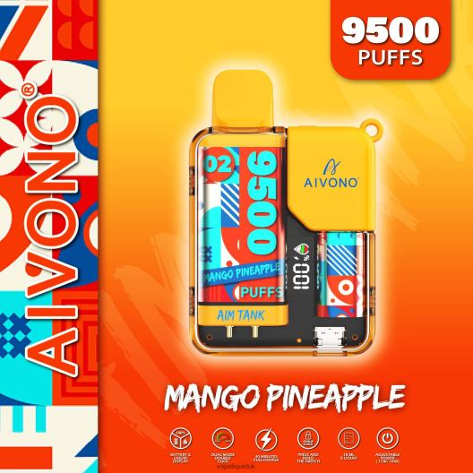 Vape Liquid - Aivono AIM TANK 9500 Mango Pineapple 00N8Z234