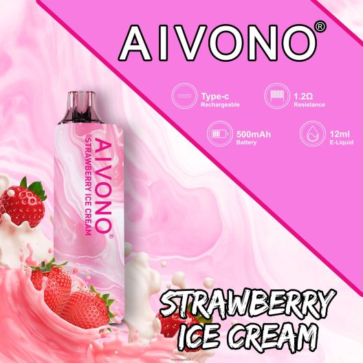 Vape UK - Aivono AIM GUN 7000 Strawberry Ice Cream 00N8Z2105