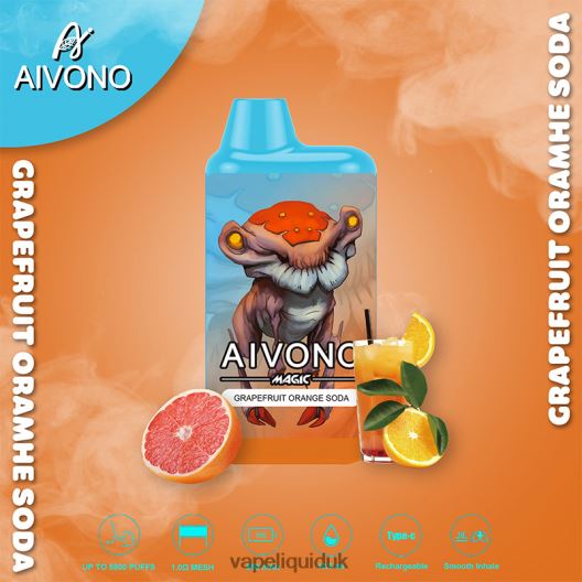 Vape UK - Aivono AIM MAGIC 5800 Mouth Box Cigarette Grapefruit Orange Soda 00N8Z2101