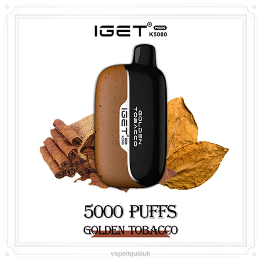 Vape UK - Golden Tobacco IGET Moon K5000 F860441