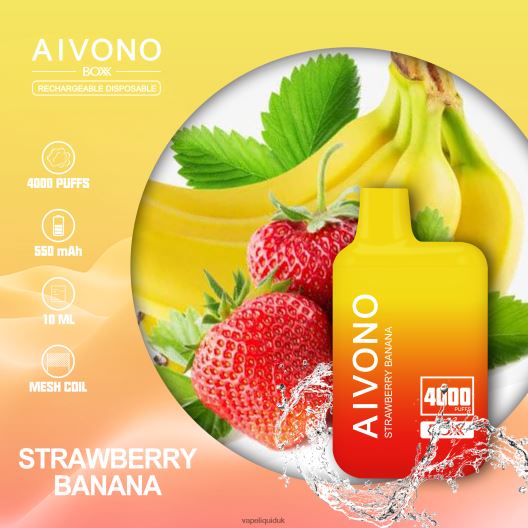 Vape Juice - Aivono AIM BOXX 4000 Strawberry Banana 00N8Z2231