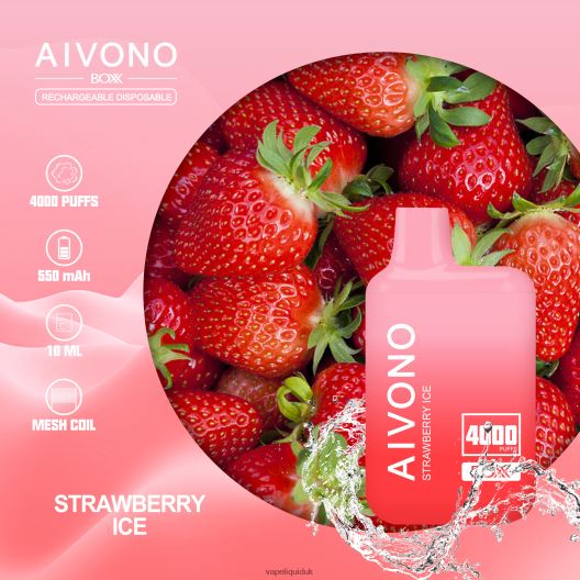 Vape Liquid - Aivono AIM BOXX 4000 Strawberry Ice 00N8Z2226