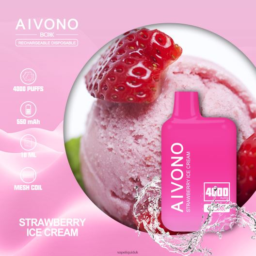 Vape UK - Aivono AIM BOXX 4000 Strawberry Ice Cream 00N8Z2221
