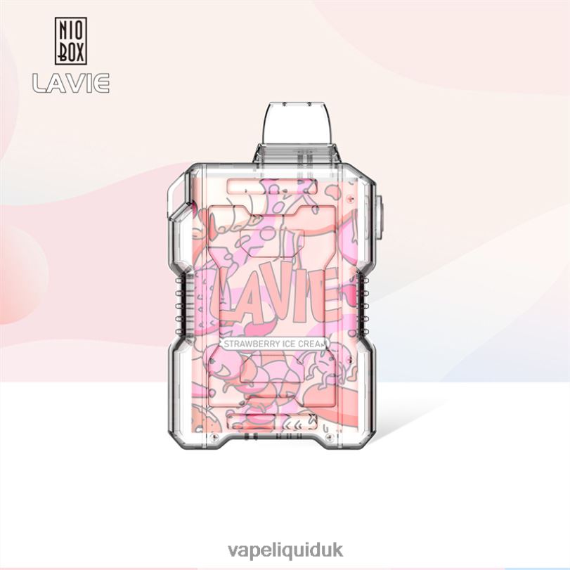 Vape Flavors UK - Strawberry Ice Cream BLZFP196 LAVIE NIO BOX 9000 Puffs