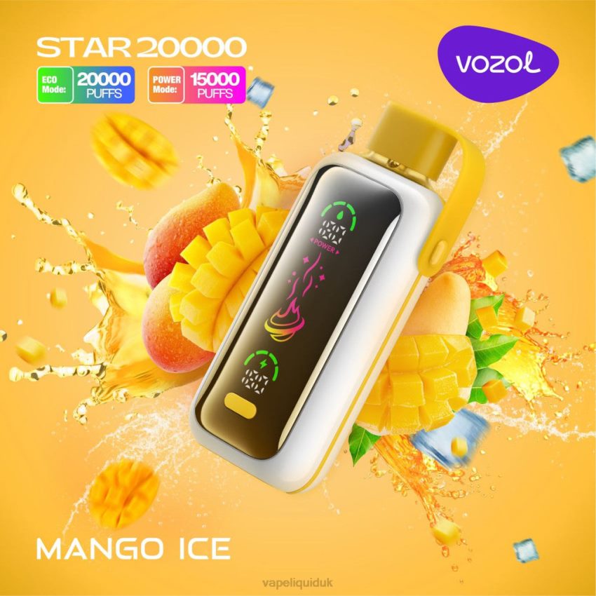 Vape Juice - MANGO ICE VOZOL STAR 20000 4FFT0813