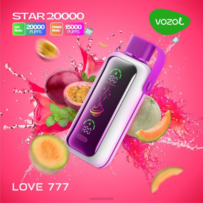 Vape Liquid - LOVE 777 VOZOL STAR 20000 4FFT0812