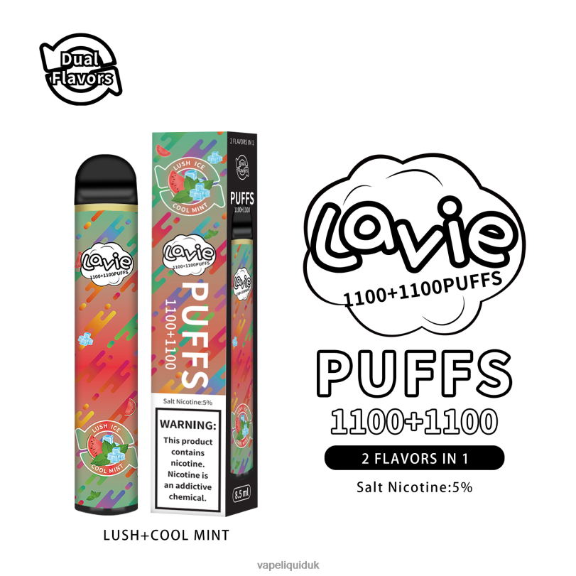 Vape Liquid - Lush/Cool Mint BLZFP294 LAVIE BAR Switch 2200 Puffs
