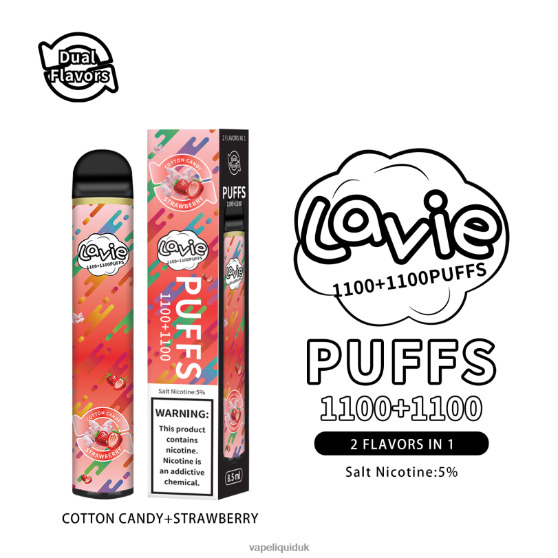 Vape UK - Cotton Candy/Strawberry BLZFP293 LAVIE BAR Switch 2200 Puffs