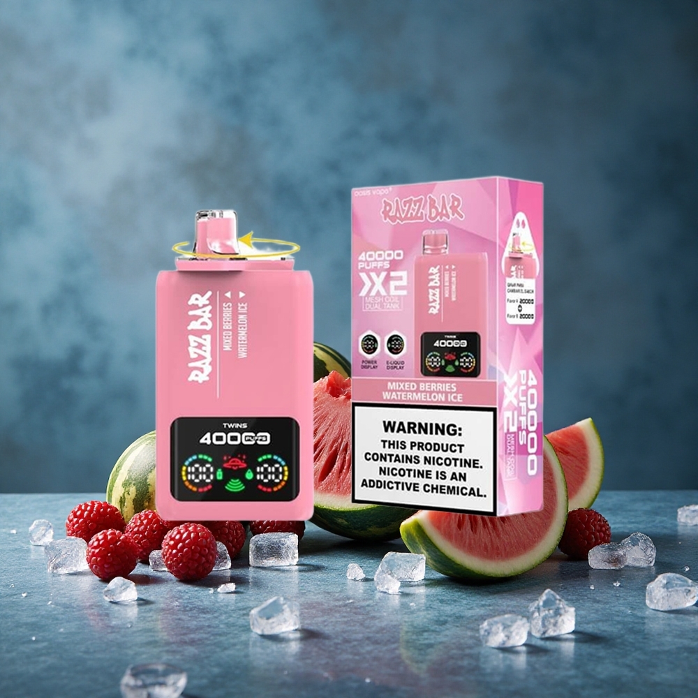 Mixed Berries Watermelon Ice Razz Bar Dual Port 40000 Puffs