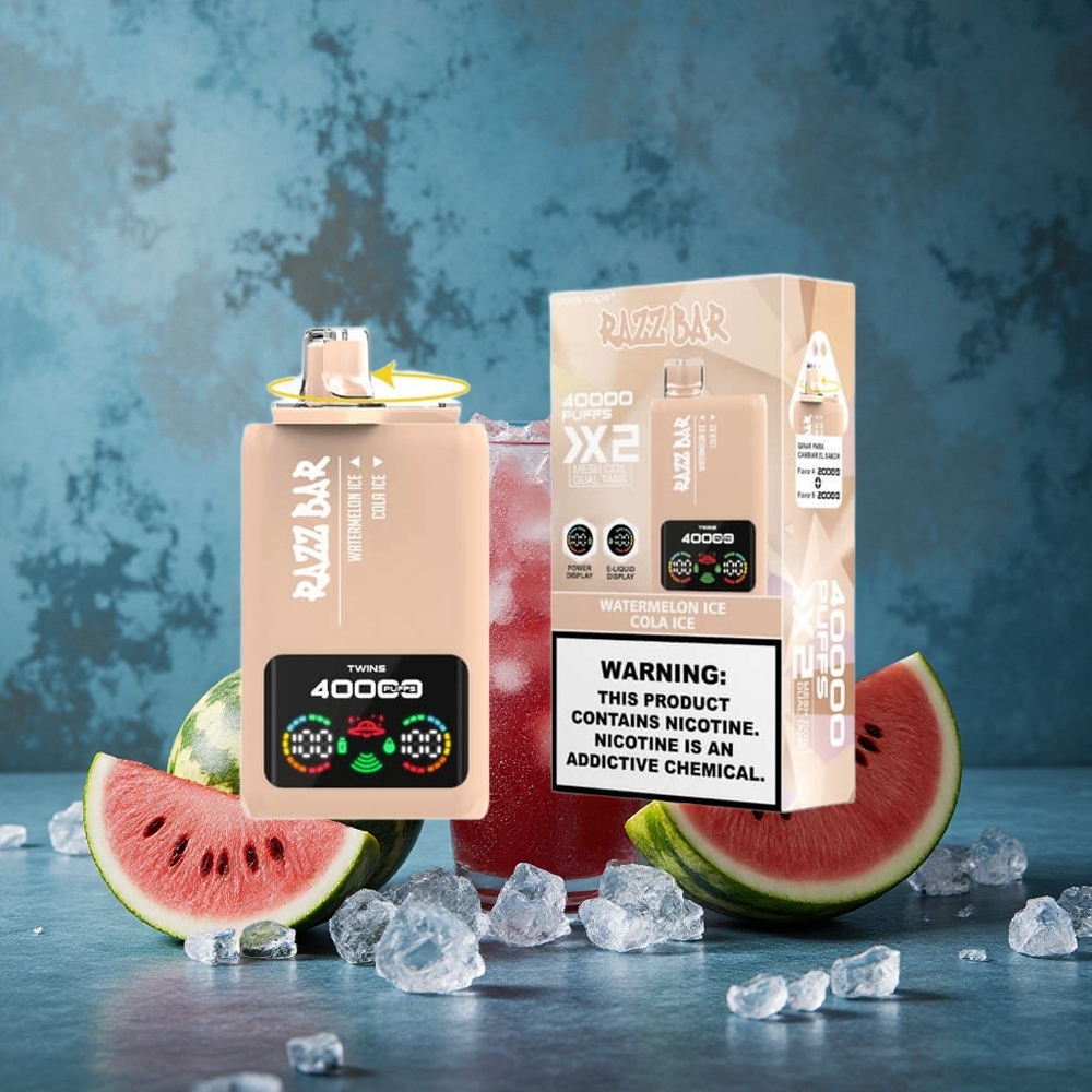 Watermelon Ice_Cola Ice Razz Bar 40000 Puffs Dual Mesh Disposable Vape