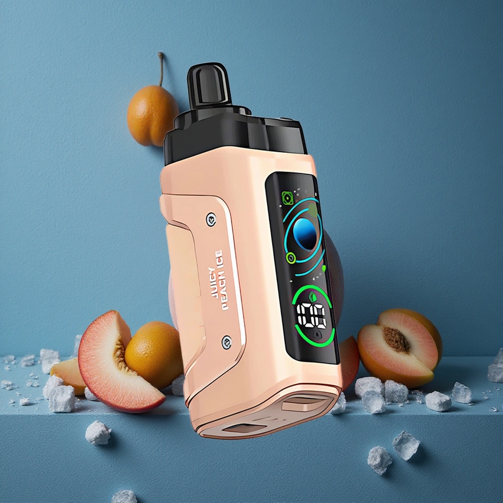 Juicy Peach Ice Razz Bar Disposable Vape 45000 Puffs Type-C Rechargeable