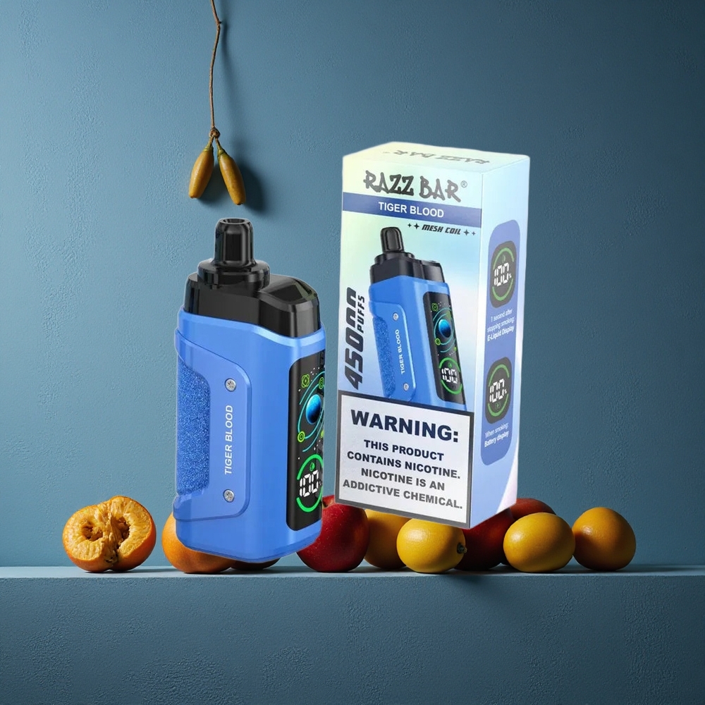 Tiger Blood Razz Bar 45000 Puffs Adjustable Airflow Disposable Vape