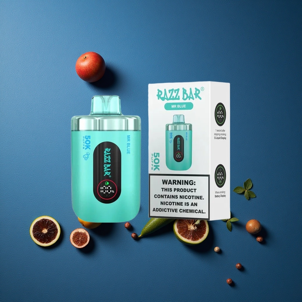 Blue Razz Bar 50K Puffs Disposable Vape Type-C Rechargeable