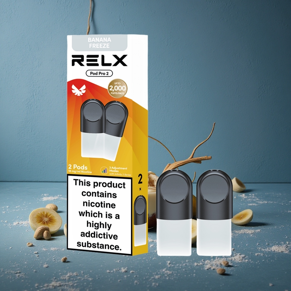 Banana Freeze RELX Pod Pro 2 1.9ml Vape Capacity