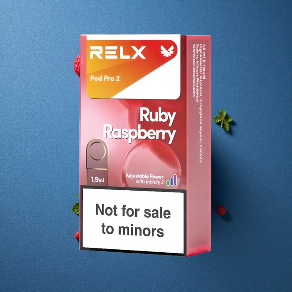 Blue Raspberry Relx Pod Pro 2 600 Puffs Smooth Mode