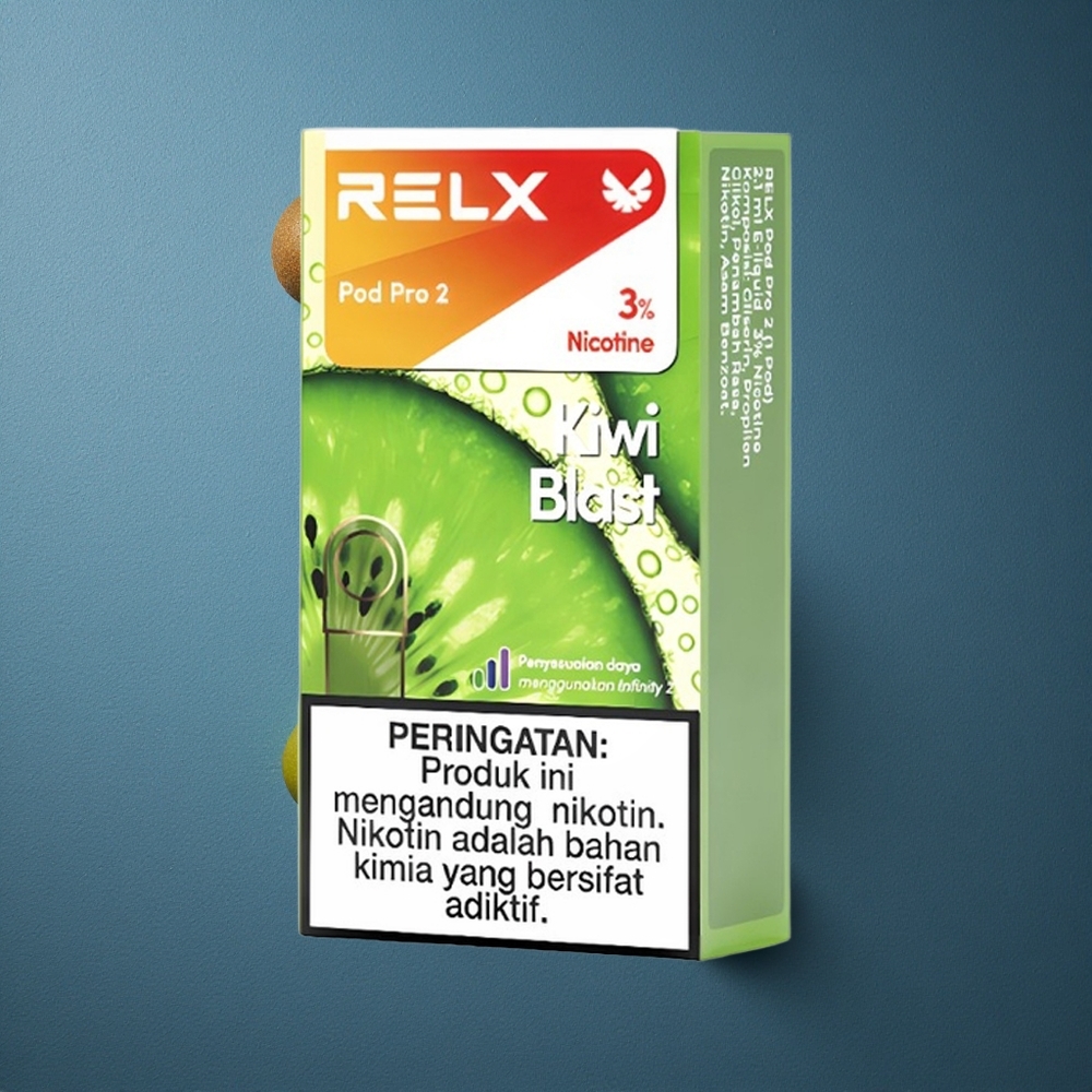 Kiwi Blast Relx Pod Pro 2 1.9ml Vape Capacity