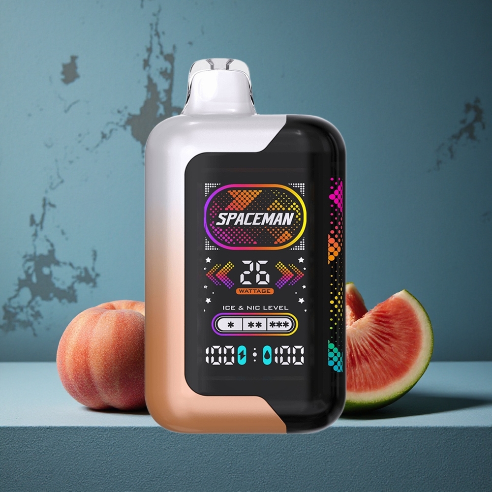 Juicy Peach Watermelon SMOK SPACEMAN SP40000 Disposable Vape with 20mL Liquid & 2.28" LED Screen
