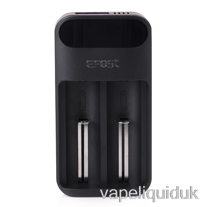 Efest LUSH Q2 2-Bay Intelligent LED Battery Charger Vape Liquid