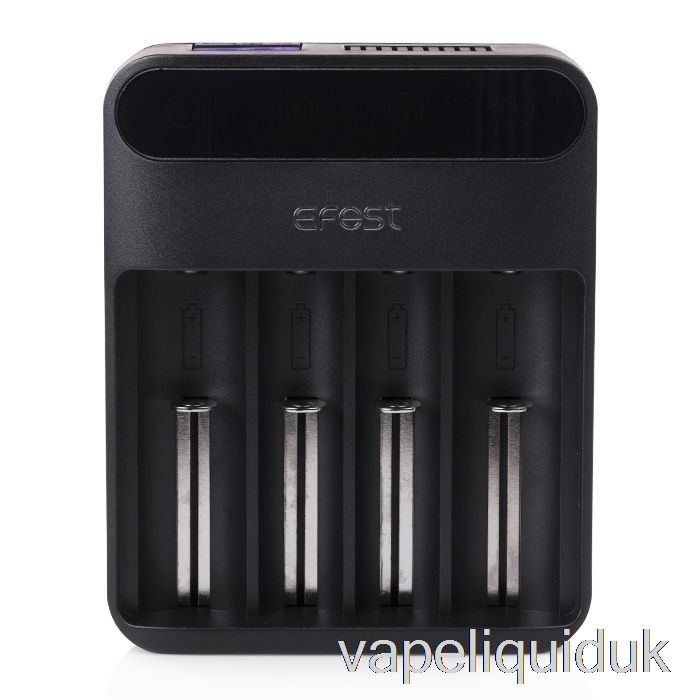 Efest LUSH Q4 4-Bay Intelligent LED Battery Charger Vape Liquid