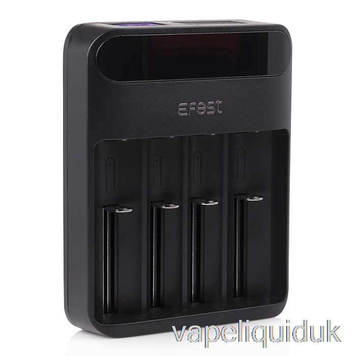 Efest LUSH Q4 4-Bay Intelligent LED Battery Charger Vape Liquid