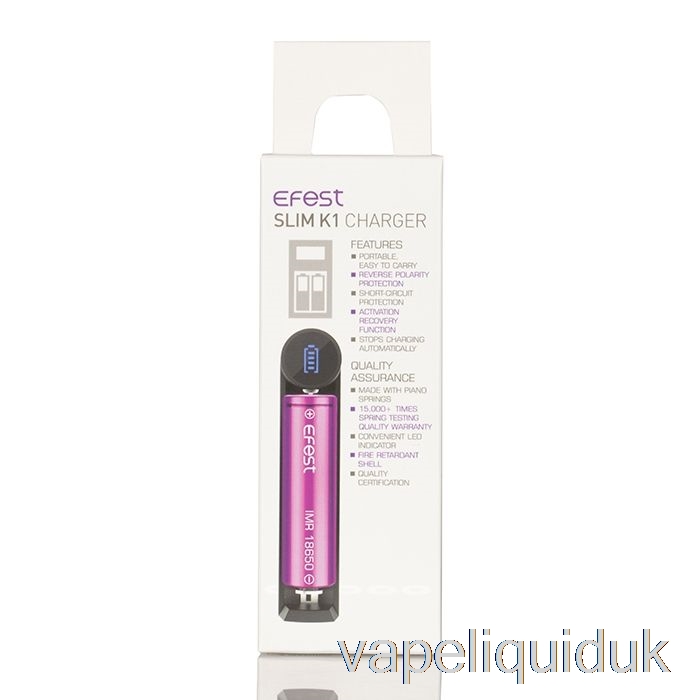 Efest SLIM K1 Single-Slot Battery Charger Vape Juice