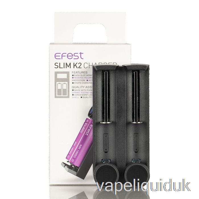 Efest SLIM K2 Two-Slot Battery Charger Vape Liquid
