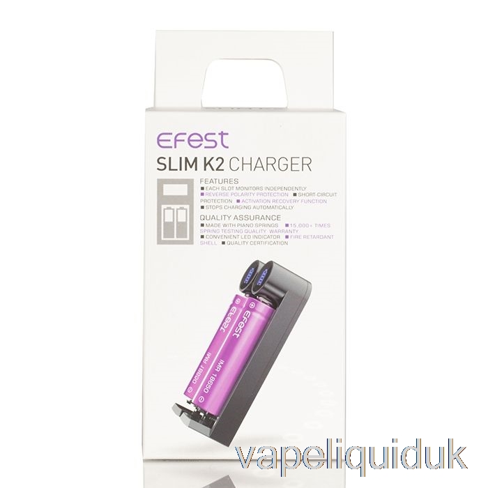 Efest SLIM K2 Two-Slot Battery Charger Vape Liquid