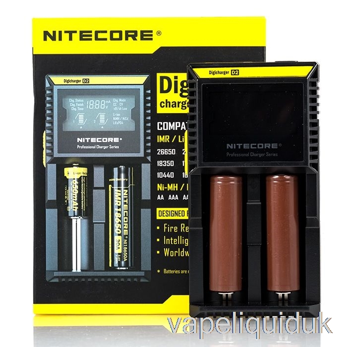 Nitecore D2 Battery Charger (2-Bay) Vape Liquid