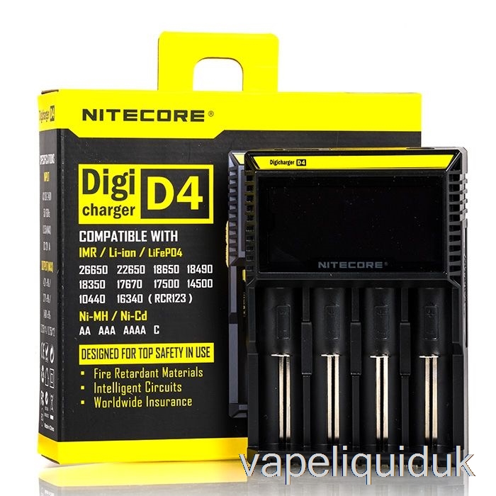 Nitecore D4 Battery Charger (4-Bay) Vape Liquid